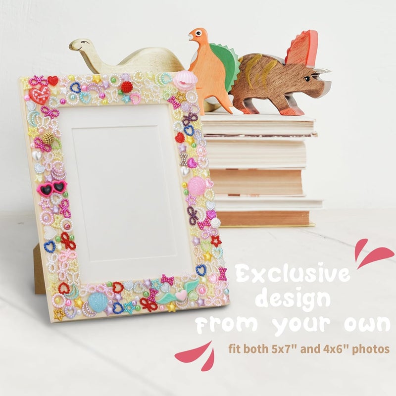 LEJITEKK DIY Picture Frame Craft Kit for Kids - Crafts for Girls 8-12, Tween Girls Gifts 10-12, Mosaic Kids Arts and Crafts Ages 6-8 - Image 2